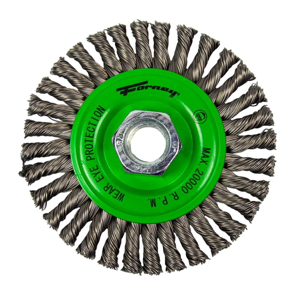 Wire Wheel, Stringer Bead, 4 in x .020 in x 5/8 in-11 Arbor